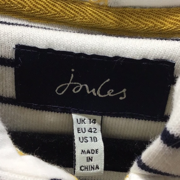 Joules Striped Bee Zip-Up Hoodie Jacket sweater coat, NWOT - Picture 2 of 9